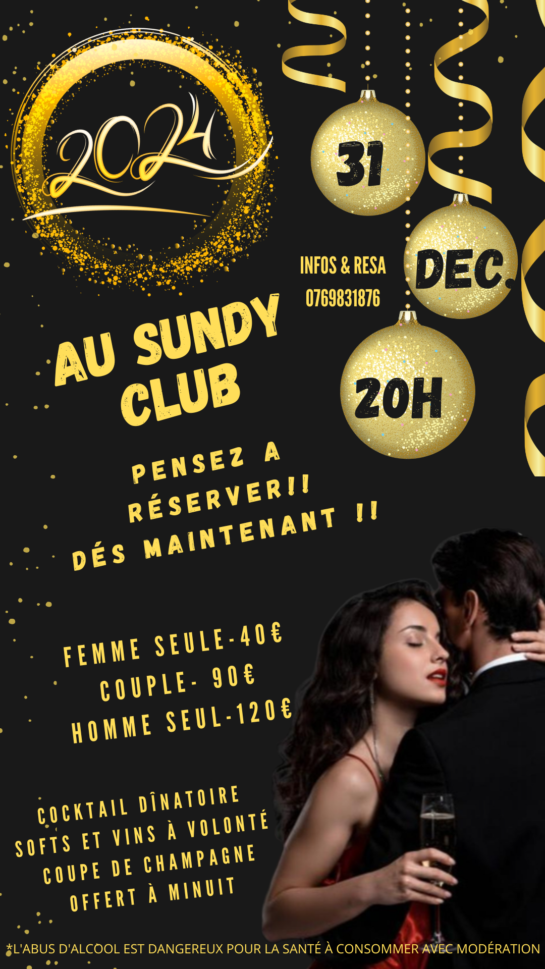 soirée nouvel an 2024 31 Décembre - Sundy club - votre club libertin sur  Chartres